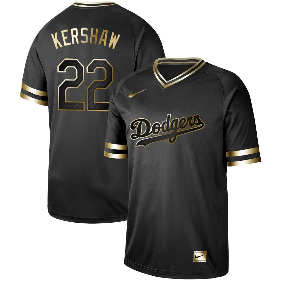Men Los Angeles Dodgers #22 Kershaw Nike Black Gold MLB Jerseys->chicago cubs->MLB Jersey